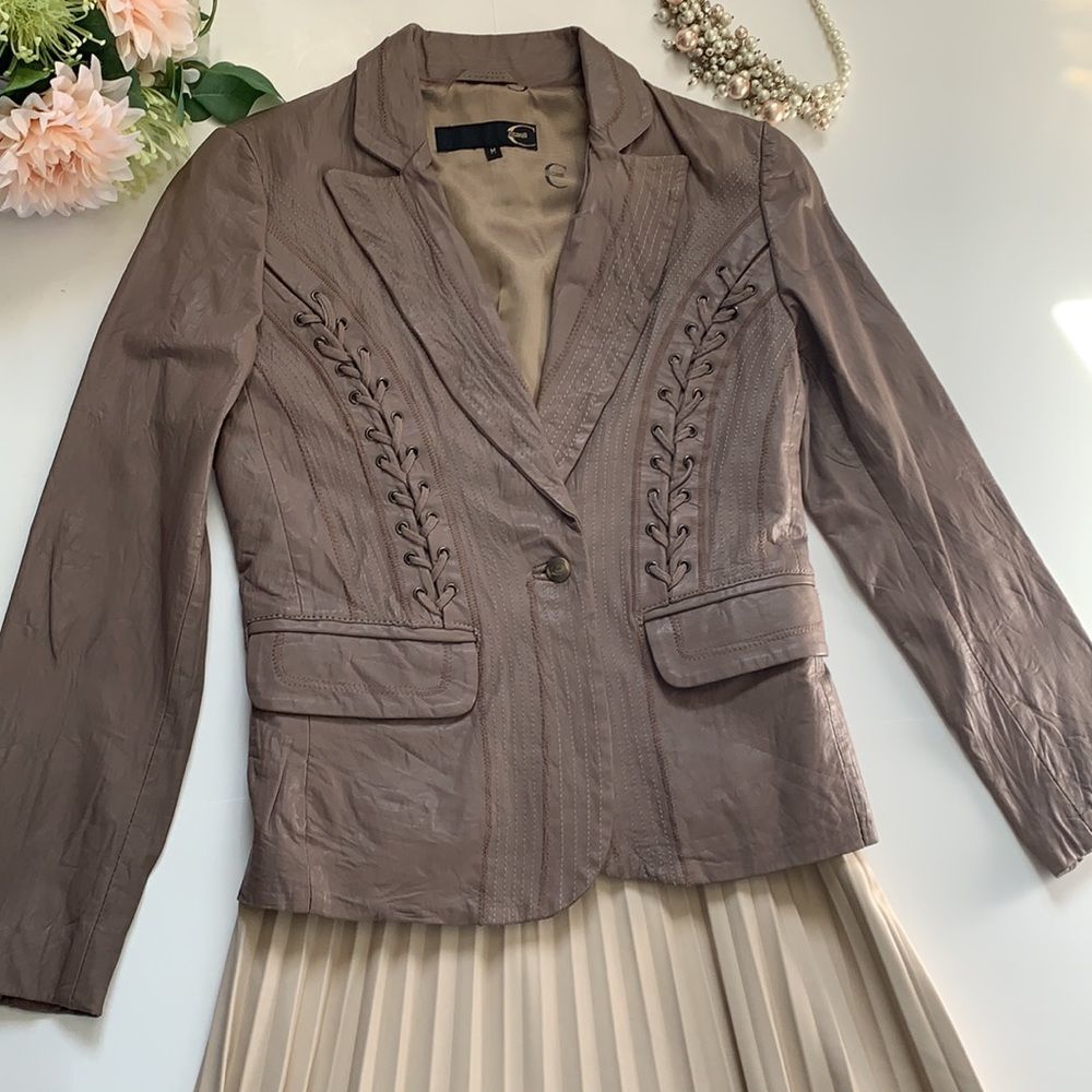 Authentic vintage Roberto Cavalli leather jacket M